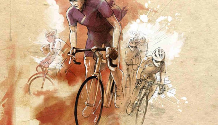 unique cycling paintings