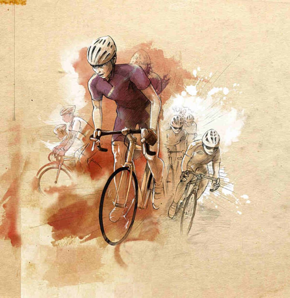 unique cycling paintings